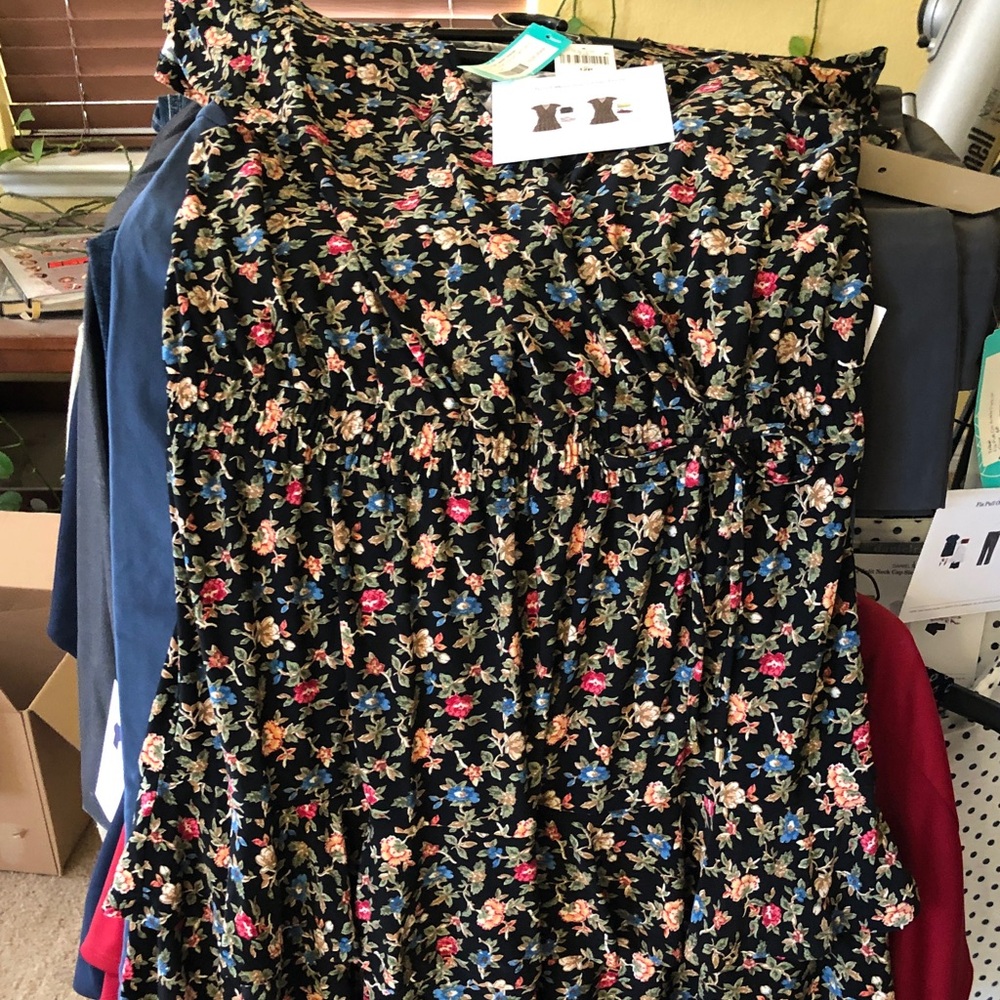 Lauren Ralph Lauren Black Floral Day Dress